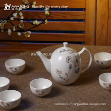 900ml en forme ronde Oriental Design Fine Bone China Tea Set for Wholesale